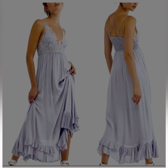 Free People Dresses & Skirts - NEW! Free People Intimately Adella Maxi Slip Dress Stardust - Lilac - M ~ $128
